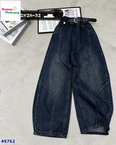 Quần jean xanh đậm viền dọc