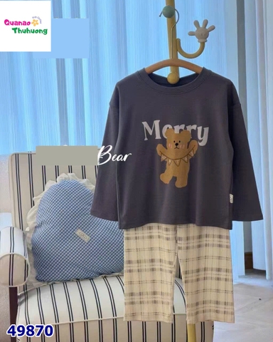 Bộ Tobela dài xám gấu Merry