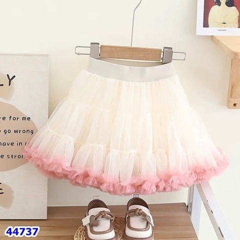 Chân váy tutu trắng hồng lưới tầng