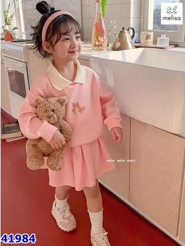 Set váy Melisa hồng gấu - size 3-4y
