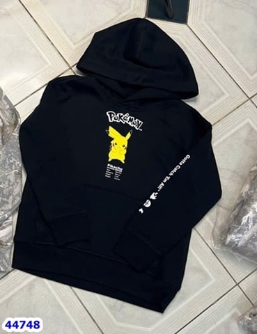 Hoodie Abercrombie đen Pikachu - size 5-6y