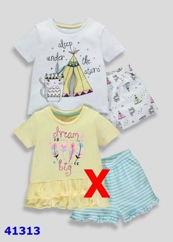 Bộ Matalan trắng lều - size 5-6y