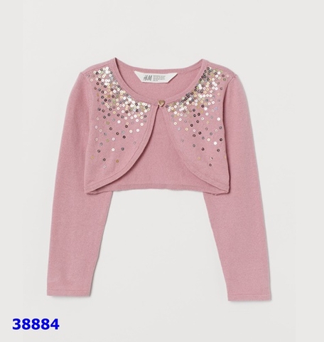 Cardigan HM hồng đính cườm