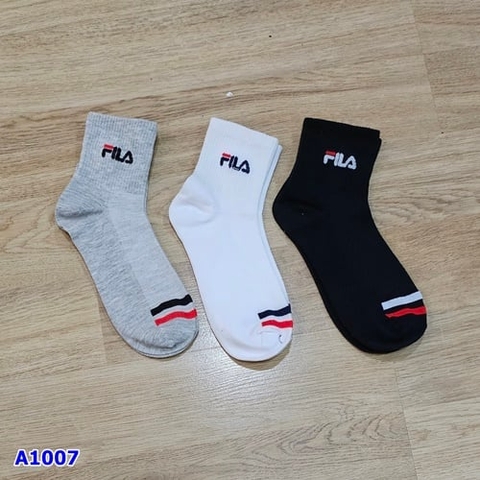 Set 3 tất FILA sọc đỏ đen