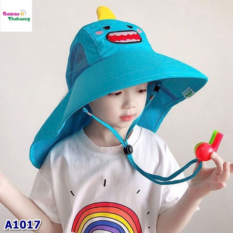 Nón đi biển xanh lá khủng long