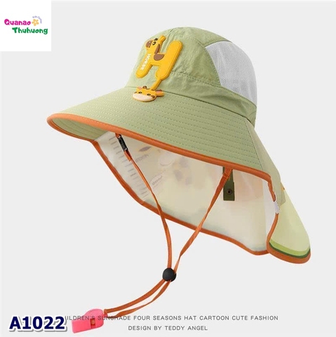 Nón đi biển xanh lá chữ H