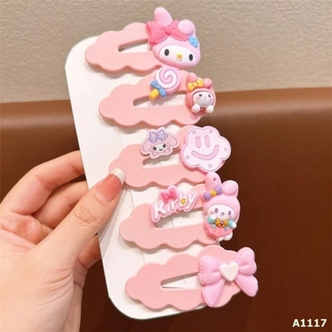 Set 5 kẹp tóc Melody mây