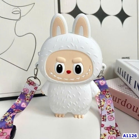 Túi đeo Labubu trắng