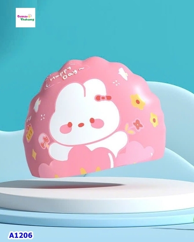 Nón bơi Ylike thỏ hồng