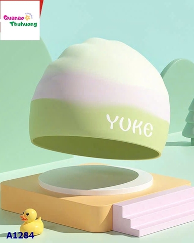 Nón bơi Yuke loang hồng xanh