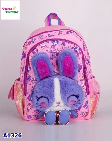 Balo hồng pony thỏ xanh 3D