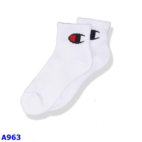 Set 3 vớ Champion trắng 1 logo