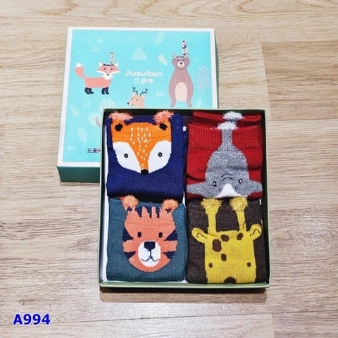 Set 4 vớ Caramella xanh lá Cáo - size 16-18cm