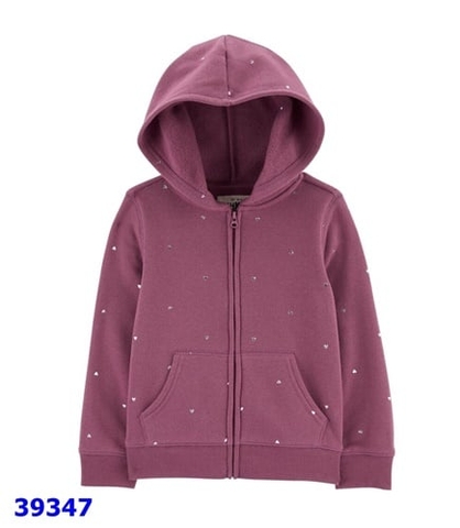 Áo khoác OshKosh tím trái tim - size 24m