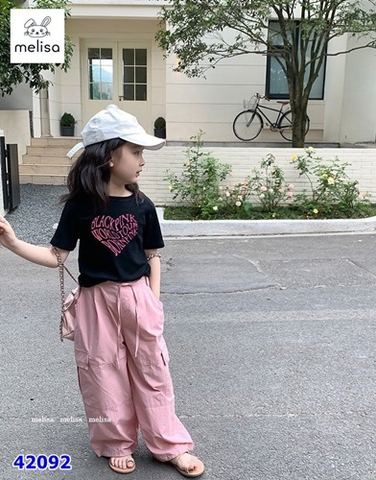 Bộ Melisa áo đen BlackPink - size 2-3y