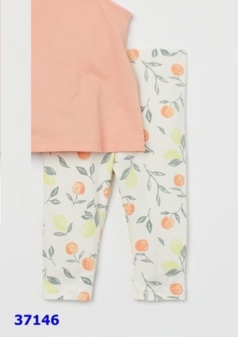 Legging HM trắng trái chanh - size 4-6m