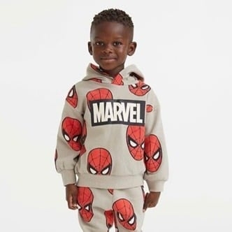 Hoodie HM xám Mavel người nhện - size 4-6y