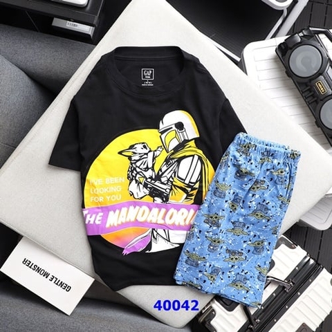 Bộ thun đen người hành tinh - size 7-8y