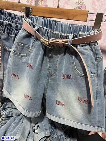 Quần short jean Miu hồng - size 130