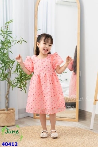 Đầm June hồng trái tim - size 9y
