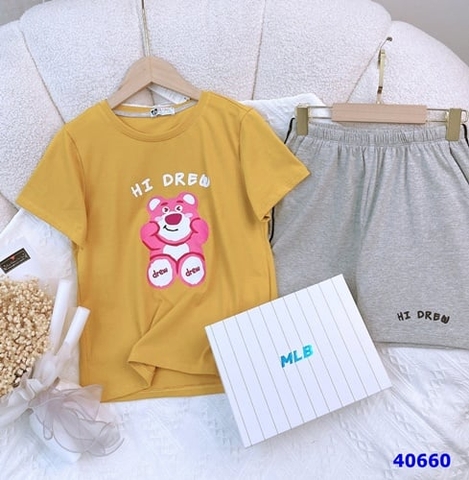 Bộ gấu dâu Rane vàng - size 2-3y