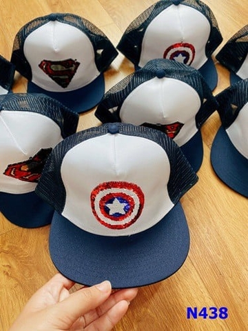 Nón H&M trắng lưới Captain - size 4-8y