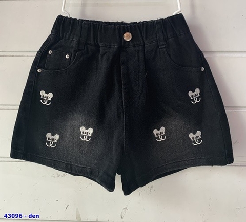 Short jean XMG thêu chữ Baby đen - size 130