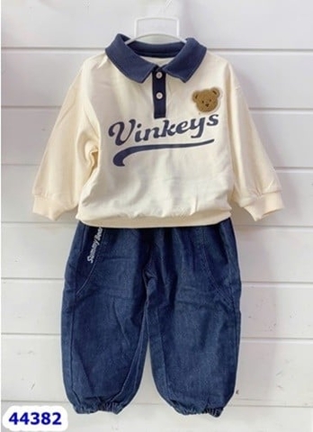Bộ dài kem Vinkeys gấu - size 110