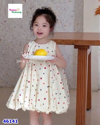 Đầm bí J&J kem chấm bi nhiều màu