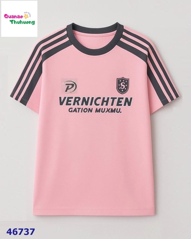Áo hồng viền đen