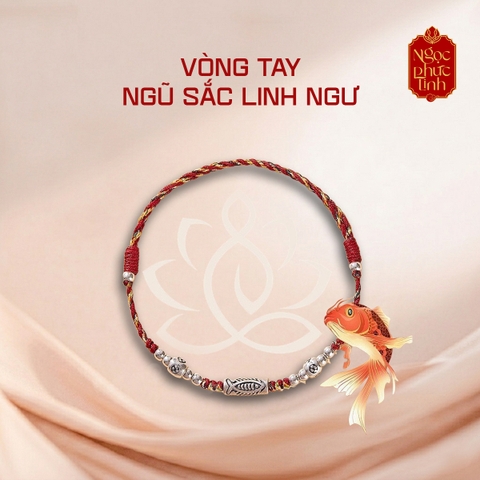 Vòng Tay Chỉ Ngũ Sắc Linh Ngư