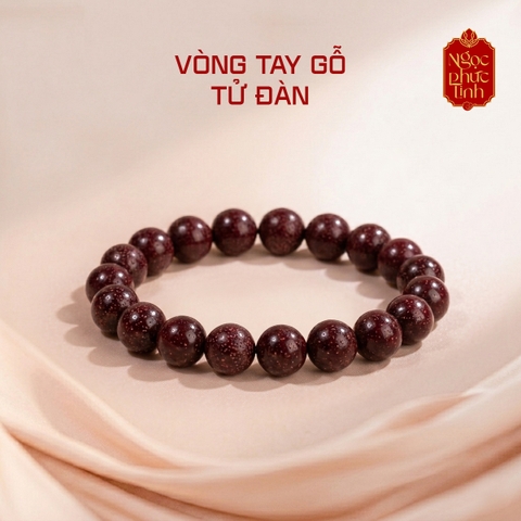 Vòng Tay Gỗ Tử Đàn Tự Nhiên - 10mm