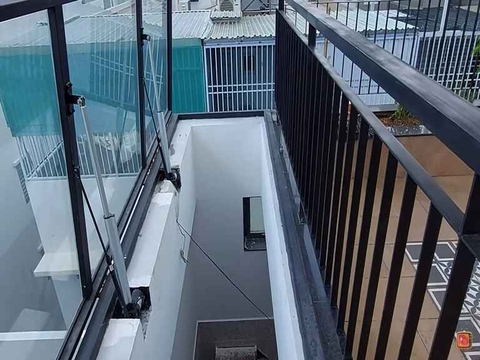 Thi công giếng trời kết hợp lối lên cầu thang
