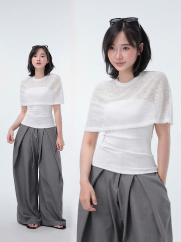 Seleen, Áo thun form ôm body kèm cape (có thể tháo rời), WT0240