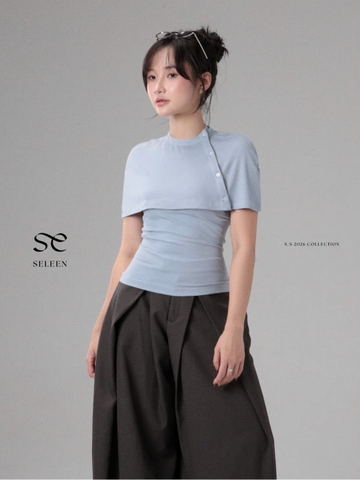 Seleen, Áo thun form ôm kiểu yếm khoác cài nút có thể tháo rời, WT0266