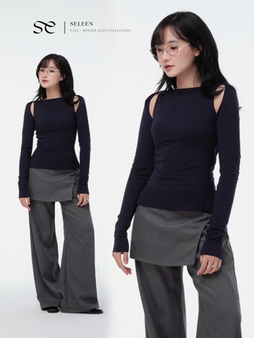 Seleen, Set áo tay dài 2 món form ôm thiết kế hở vai, WT0192