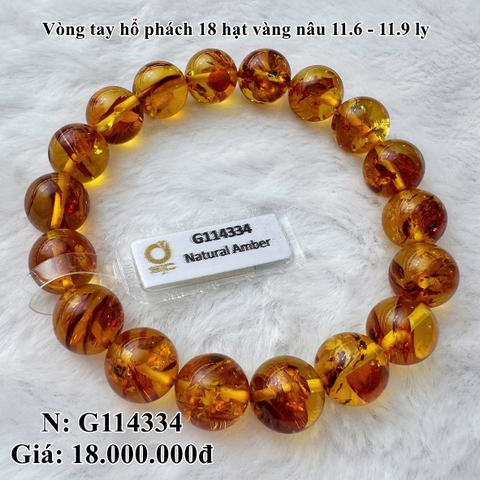 Vòng tay hổ phách hoa