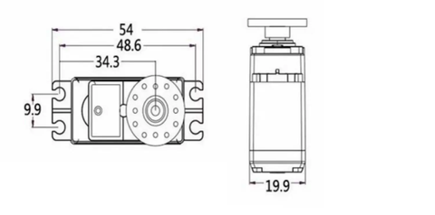 MG946R Động Cơ Servo Giảm Tốc RC 180 Độ, Răng Kim Loại, 12 Kg.cm, 4.8 → 7.2 V