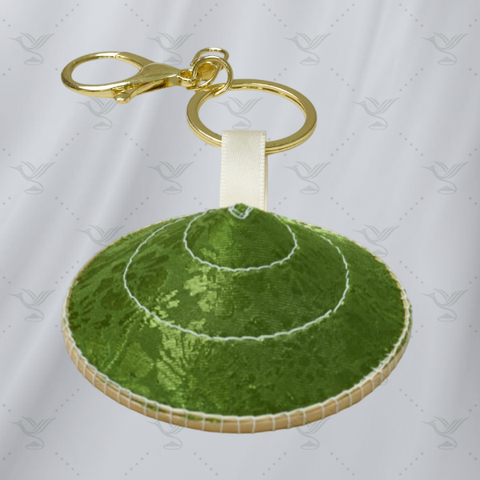 Móc khóa nón lụa 3 vòng ~ 7cm
