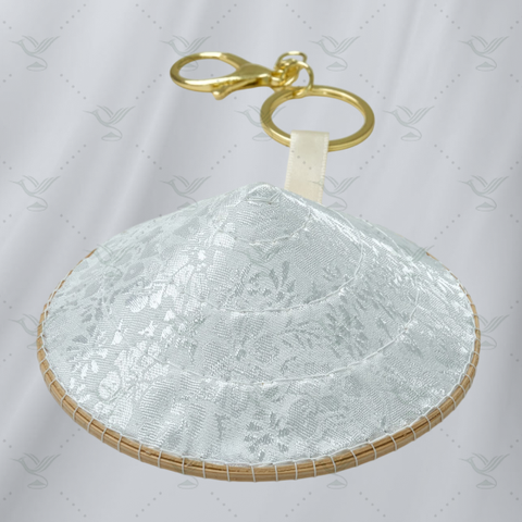 Móc khóa nón Lụa 4 vòng ~ 9cm