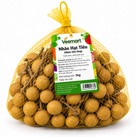 Nhãn Hạt Tiêu túi lưới 1kg