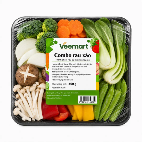 Combo rau xào khay 400g