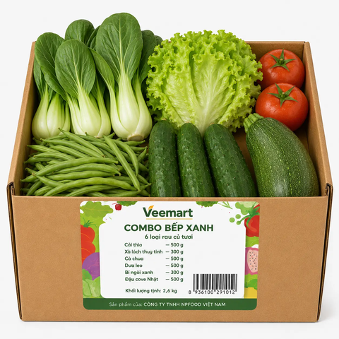 Combo Bếp Xanh thùng 6 loại 2,6kg