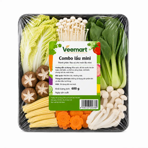 Combo lẩu mini khay 600g
