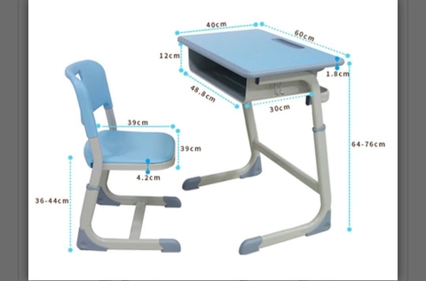 Tuyệt chiêu chống gù lưng và cận thị cho trẻ nhờ bàn ghế học sinh chuẩn TCVN 7490:2005.