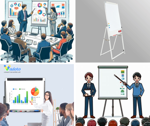 Tăng cộng tác trong buổi họp với bảng flipchart cho quý doanh nghiệp