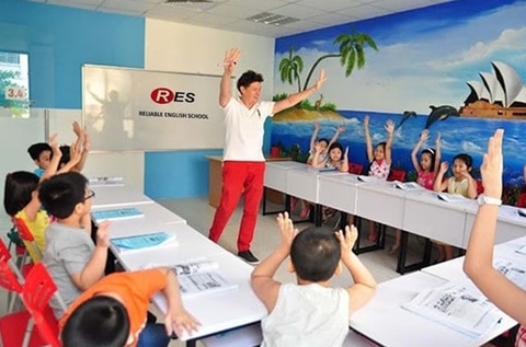 Mua bảng trắng treo tường dạy học tại trung tâm ngoại ngữ RES