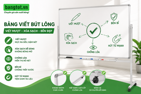 Top 4 mẫu bảng trắng viết bút lông phổ biến hiện nay