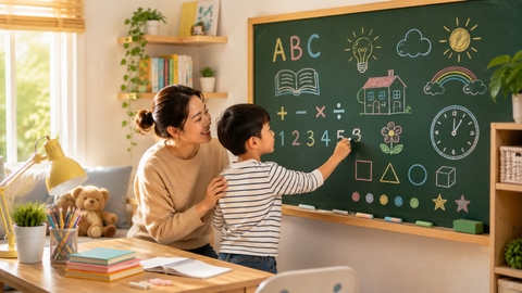 Bảng viết phấn cho học sinh tiểu học: Giải pháp dạy và học tại nhà hiệu quả