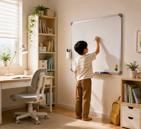 Bảng từ trắng học tại nhà - giải pháp giúp con học chăm, tự giác